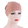 Abbigliamento etnico 2023 Turbanti musulmani per le donne Soild Color Underscarf Caps Hijab interno femminile Turbante Femme Musulman Arab Headwrap Hat Bon