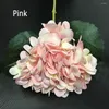 Decorative Flowers 20 Pieces Blue White Pink 17 Colors Silk Hydrangea Artificial Flower For El Home Art Decor Wedding Kids Baptism Party