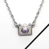 Pendentif Colliers Creative Caméra Collier Charme Femmes Mariage Violet Cristal Accessoires Mode Bijoux Cadeaux