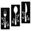 Dinnerware Sets Kitchen Wall Decor Sign Eat Signs Farmhouse Spoon Fork Hanging Wood Wooden Love Rustic Utensils Plaques Funny Drink Plaque