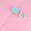 Cat Toys Useful Stick With Bells Relieve Stress Plastic Tassel Colored Beaded