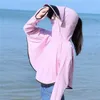 Outdoor T-Shirts Female Summer New Sun Protection Clothing Leisure Cycling Outdoor Face Ultraviolet Cap Jacket Women Long Sleeve Hooded Coat Y472 J230214