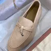 Projektant Loropiana Walk Shoes Lp Ins Nowe skórzane mokasyny z miękkimi podeszwami Brytyjski styl Slacker Buty swobodne buty damskie