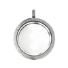 Breloques 1pc bonne qualité 30mm rond en acier inoxydable verre médaillon torsion vis ouvert pendentif pour chandail collier