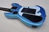 La chitarra elettrica blu in metallo personalizzata in fabbrica con tastiera in palissandro, hardware cromato, modello di maiale può essere personalizzata