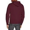 Hommes Hoodies Hommes Casual Sweat À Capuche À Manches Longues Couleur Unie Pull Polaire Cordon Outwear Poche Avant Poches À Capuche Tops