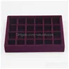 Jewelry Tray Upscale Purple Veet Display Box Rings Necklace Earring Bracelets Organizer 0Fur9 1159 Q2 Drop Delivery Packaging Dhfdz