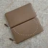 7A Luxury Designer Long Zip Wallet Upgrade Silk'in Classic Wallet Fashion Lychee Barenia Cowhide Check Clip Large Capacity Business Card Credit Card Clip