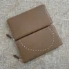 7A Designer de luxo Long Zip Wallet Atualize seda de seda