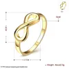 Trouwringen Zorcvens Goud/zilveren kleur Infinity Ring Eeuwigheid Karm vriend Gift Endless Love Symbol Fashion For Women