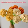 Decorative Flowers 10pcs/lot Hand-knitted Yarn Crochet Tulip Sunflower Lavender Wedding Daisy Home Decoration