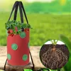 Garden Supplies Hanging Strawberry Planter Grow Bags 3 Gallon for Tomato Chili 12 Holes Upside-Down Vegetable Planting Pots XBJK2302