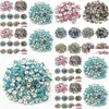 その他の50pcs 8mm DIY siver合金ラウンドアクリルクリスタルスペーサーネックレス用ブレスレットメタルチャームジュエリードロップデルdhgarden dh8dqのためのルーズビーズ