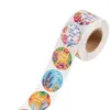 Embrulho de presente 500pcs/roll animais adesivos de desenhos animados para crianças clássicas brinquedos de adesivos professores agradecimento recompensa 8 designs padrão