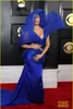 The 65th Grammy Awards-Long Dressed Evening Dress with Blue Yarn on Red Carpet