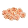 Flores decorativas 50pcs Bridal Fake Rose Decoração de casamento Mini Craft Party Festa reutilizável Diy Floral Home Artificial Flor Head