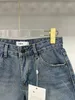 Kvinnors shorts designer 2023 sommar ny ljus f￤rg tunn rak h￶g midja heta byxor denim shorts ezyk