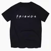 Camisetas para hombre, camisetas con estampado de letras Friends, ropa de calle a la moda para programas de televisión, camiseta informal de algodón puro para hombres y mujeres, camisetas Harajuku, camisetas Unisex