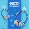 Cell Phone Earphones Child Headphones Cartoon Dinosaur Headset Bluetooth Wireless for Children Boys Girls Lovely Kids 230214