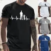 Men's T Shirts Casual Neck Father Sleeve Kid Tops Shirt Round Short Summer And Male Blouse Mens Pack Men Long