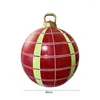 Décoration de fête PVC Boule gonflable de Noël Ornements 60cm Décor d'arbre extérieur pour porche de pelouse extérieure