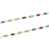 Naszyjniki wiszące przybycie moda kolorowy uroczy urok cZ Crystal link Choker wisiewdowie biżuteria
