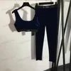 Designers Dames Tweedelige Broek Causale Tank Top Broek Sportpakken Merk Brief Mode Sets Sexy Ondergoed Bikini S XL