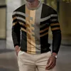 Maglioni da uomo Utili camicie sportive da uomo Maglione pullover autunnale flessibile con stampa 3D elasticizzato al tatto sulla pelle