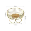 プレートホームテーブルウェアベビーボウル用のメタルドライフルーツプレート錬鉄製のクラフトバスケット