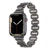 Bracelet en acier inoxydable Boucle en métal Bracelet en acier pour Apple Watch 44mm 49mm 42mm 40mm 38mm Bandes Bracelets Iwatch 8 Ultra 7 6 5 4 3 Series Bracelets de montre Accessoires intelligents