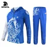 T-shirts d'extérieur SPATA hommes à manches longues respirant à capuche séchage rapide gros vêtements veste de pêche costume pantalon Protection solaire Sport chemise de pêche ensemble J230214