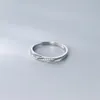 Cluster Rings 2023 925 Sterling Silver Diamond Ring for Women Minimalist Open Justerbart par engagemangsmyckesfest gåva