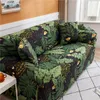 Capas para cadeiras para casa com estampa de folhas macias, decoração de sofá, capa protetora de assento, capa elástica elástica para sofá de 1 a 4 lugares