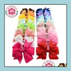 Клипы для волос Barrettes Harypin Corean Cute Harpins Bow Bow Red/Blue 40Colors Jewelry Drow Drowd Dhpsu