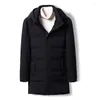 Men's Down Length Jacket For Business Light Luxury High Grade 2023 Winter Thickened Warm Coat Fashion