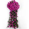 Decoratieve bloemen Violet kunstmatige bloem voor feestdecoratie bruiloft valentijnsdag simulatie muur hangende mand nep orchidee