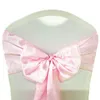SASHES 50PCS SATIN FABRAY CARRESS COVER COVER DECORATION S BOW TIES for Banquet Party Event Decor 230213