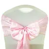 Sashes 50 stks satijnen stoffen stoel bruiloft knoop cover decoratie s boogbladen voor banket feestevenement decor 230213