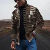 Men's Jackets 3d Digital Printing Lapel Jacket Fashion Windbreaker 2023 Spring And Summer European American Plus Size Stripe Series