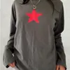 Женская футболка Y2K Рубашки с длинным рукавом секс -звезда график Top Spring Goth Grunge Streetwear свободная базовая футболка Emo 230214