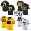 Erkekler Kadın Gençlik NCAA Koleji Futbol Michigan Wolverines 76 Steve Hutchinso Jersey 1 Anthony Carter 22 Ty Law 77 Jake Long Tom Harmon