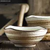 Cuencos con personalidad Irregular, cuenco japonés para sopa, ensalada de frutas, características del hogar de cerámica, suministros grandes y sencillos para mesa de comedor