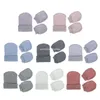 Hats Born Hat Infant Baby And Mitten Set Soft Cute Nursery Beanie Dropship