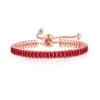 Regulowane kolorowe diamentowe bransoletki prostokątne kryształowe bransoletka tenisowa akcesoria moda kreatywny prezent