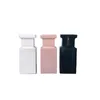ガラス香水ボトル30ml空のフラットスクエアカラフルなミストスプレーポンプポータブル化粧品包装サンプル補充可能なアトマイザーバイアル