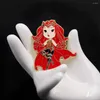 Broches film Red Witch Email Pins broche persoonlijkheid mode backpack kleding badge sieraden accessoires kerstcadeau