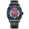 Wristwatches Automatic Mechanical Men Watch Luminous Dial Pointer Chinese Drama Face Change Square Skeleton Skull Engrave Man Male