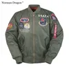 Vestes pour hommes USAFA imprimer patchs de l'armée printemps streetwear veste manteaux hommes vol militaire coupe-vent 230214