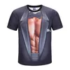 Herren-T-Shirts, Unisex, 3D-Druck, Muskel-Modal, kurz, O-Ausschnitt, Euro-Amerika-Stil, lustige Persönlichkeit, Sex-Tops