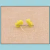 Ohrstecker für Frauen Großhandel Ohrring Schmuck Weibliche Exquisite Elegante Matte Oberfläche Wind Kleine Gänseblümchen Blume Drop Lieferung Dhopb